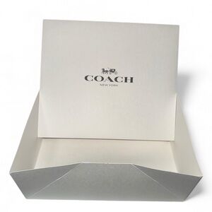 Coach Gift Box Large White Brown Lettering
